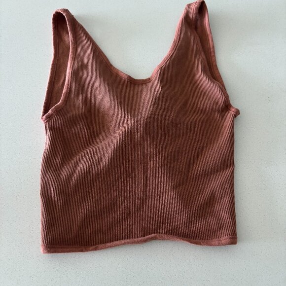 Out From Under Wrap It Up Seamless Reversible Bra Top M/L Taupe - Picture 3 of 5